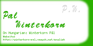 pal winterkorn business card